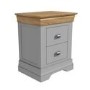 Loire Two Tone Bedside Table in Grey and Oak