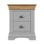 Loire Two Tone Bedside Table in Grey and Oak