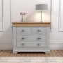 Loire Two Tone 2+2 Chest of Drawers in Grey and Oak