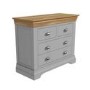 Loire Two Tone 2+2 Chest of Drawers in Grey and Oak
