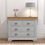 Loire Two Tone 2+2 Chest of Drawers in Grey and Oak