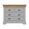 Loire Two Tone 2+2 Chest of Drawers in Grey and Oak