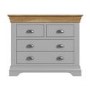Loire Two Tone 2+2 Chest of Drawers in Grey and Oak