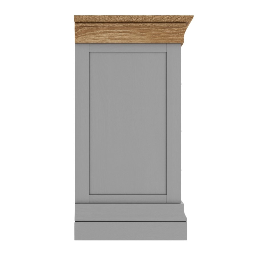 Loire Two Tone 2+2 Chest of Drawers in Grey and Oak