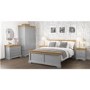 GRADE A1 - Loire Two Tone Triple Wardrobe in Grey and Oak