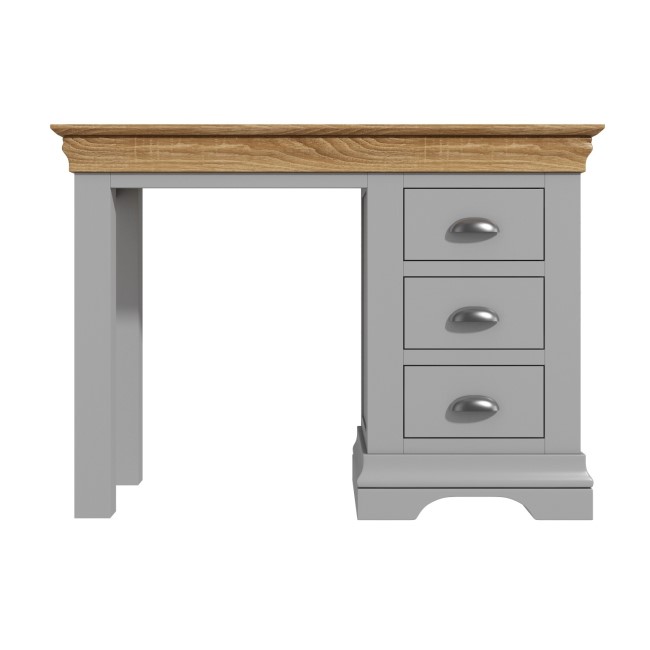 GRADE A1 - Loire Two Tone Dressing Table in Grey and Oak