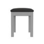 GRADE A1 - Loire Grey Dressing Table Stool Padded Seat in Dark Brown 