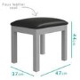 GRADE A1 - Loire Grey Dressing Table Stool
