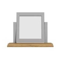 Loire Two Tone Dressing Table Mirror in Grey and Oak