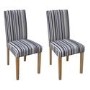 LPD Limited Pair of Blue Stripe Lorenzo Chairs