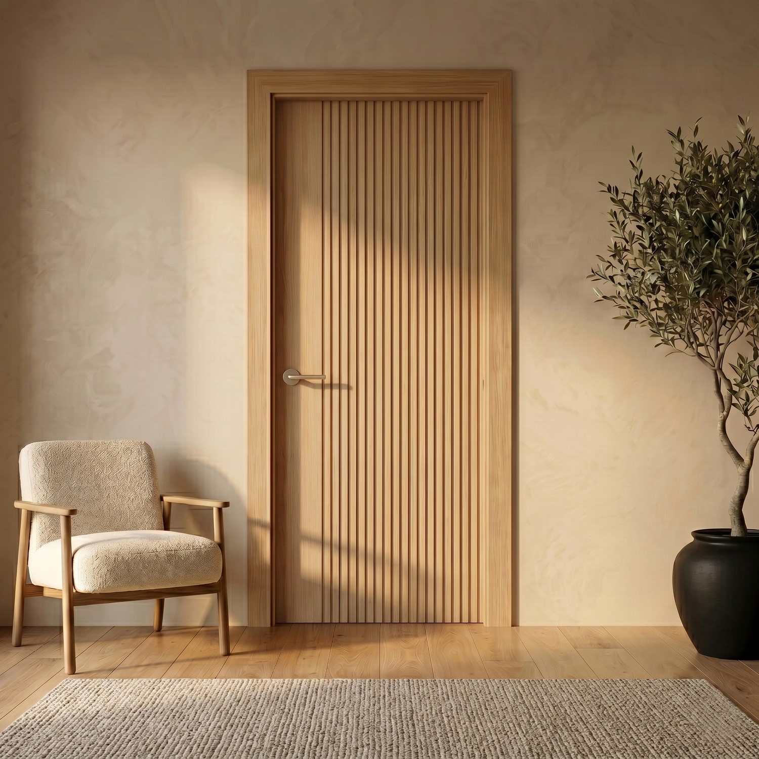 Internal Oak Laminate Door Pre Finished 1981 x 762 x 35mm Stria