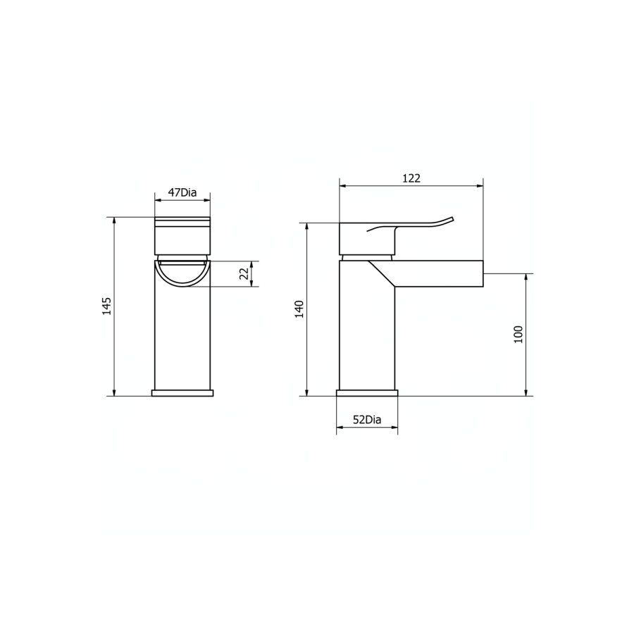 Stark Waterfall Mono Basin Mixer Tap & Waste