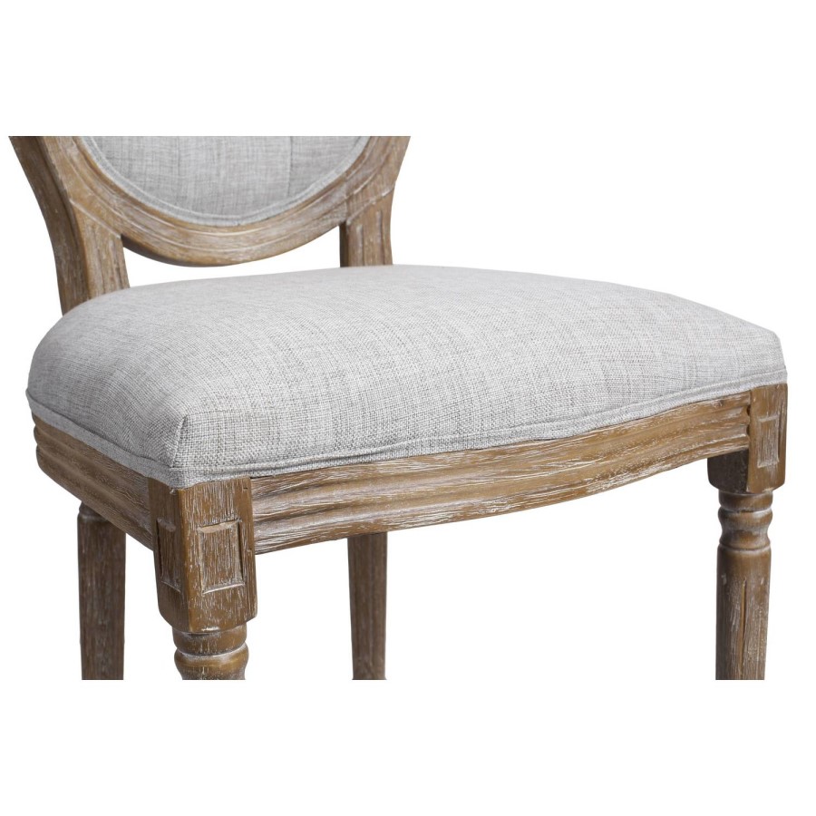 Louis Linen Style Natural Dining Chair