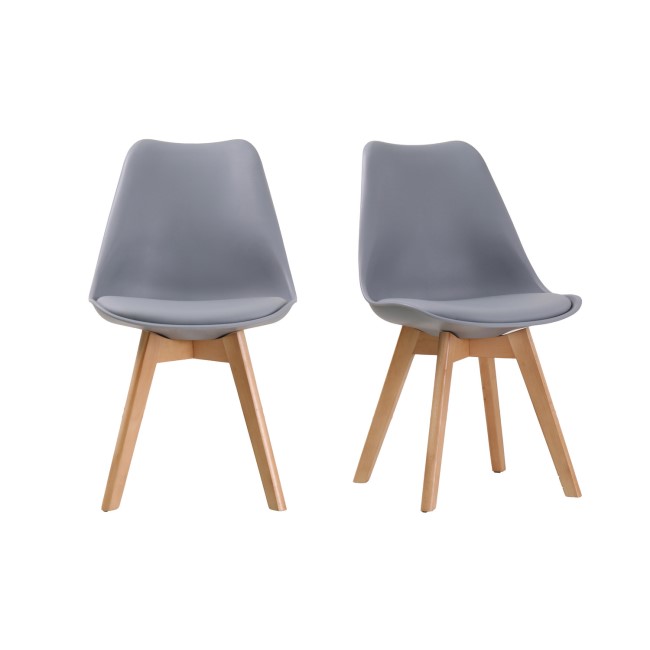 LPD Louvre Grey Pair of Dining Chairs 