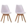 Set of 2 White Dining Chairs - Louvre