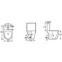 Curve Close Coupled Toilet with Soft Close Seat