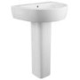 Curve Pedestal Sink - 1 Tap Hole
