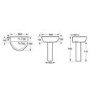Curve Pedestal Sink - 1 Tap Hole