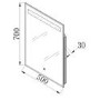 Illuminated LED Touch Bathroom Mirror - 500mm x 700mm
