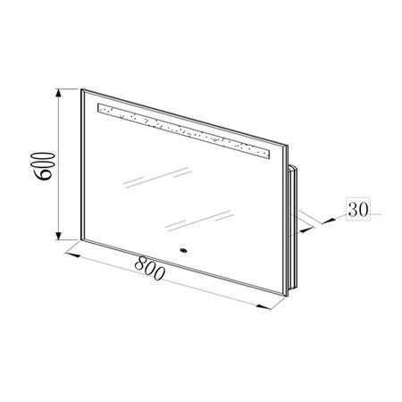 Zonda 800mm Bathroom Mirror With Touch Sensor Technology