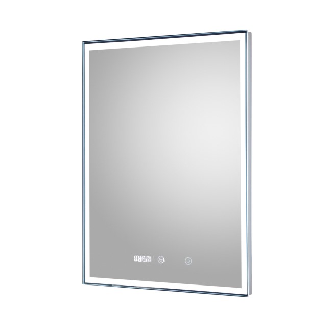 Libra Bathroom Mirror With Digital Clock and LED Light