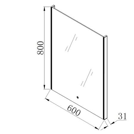 Iskar 600mm Bathroom Mirror With Touch Sensor Technology