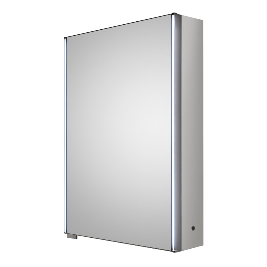 500mm Mirrored Bathroom Cabinet Single Door with LED Lighting - Aries 