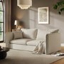 Cream Linen-Look 3 Seater Sofa - Lorelai