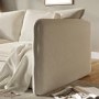 Cream Linen-Look 3 Seater Sofa - Lorelai