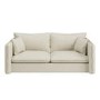 Cream Linen-Look 3 Seater Sofa - Lorelai