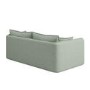 Sage Green Linen-Look 3 Seater Sofa - Lorelai