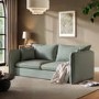 Sage Green Linen-Look 3 Seater Sofa - Lorelai