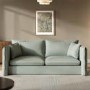 Sage Green Linen-Look 3 Seater Sofa - Lorelai