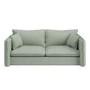 Sage Green Linen-Look 3 Seater Sofa - Lorelai