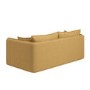 Brown Linen-Look 3 Seater Sofa - Lorelai