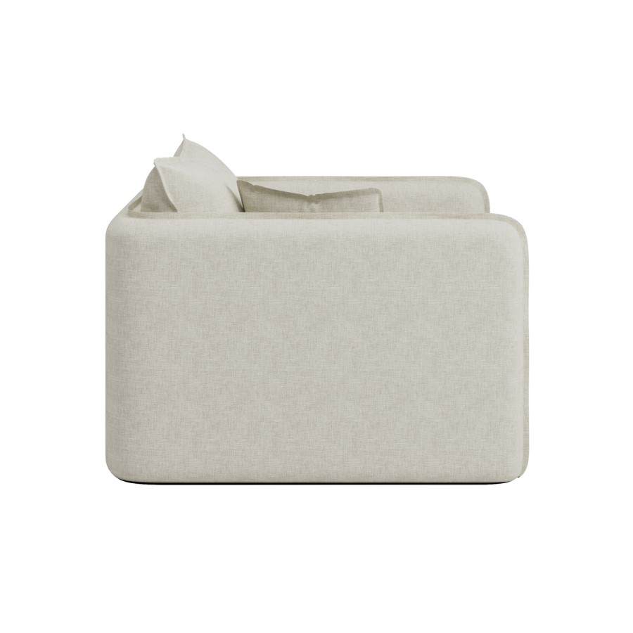 Cream Linen Look Armchair - Lorelai 