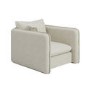 Cream Linen Look Armchair - Lorelai 