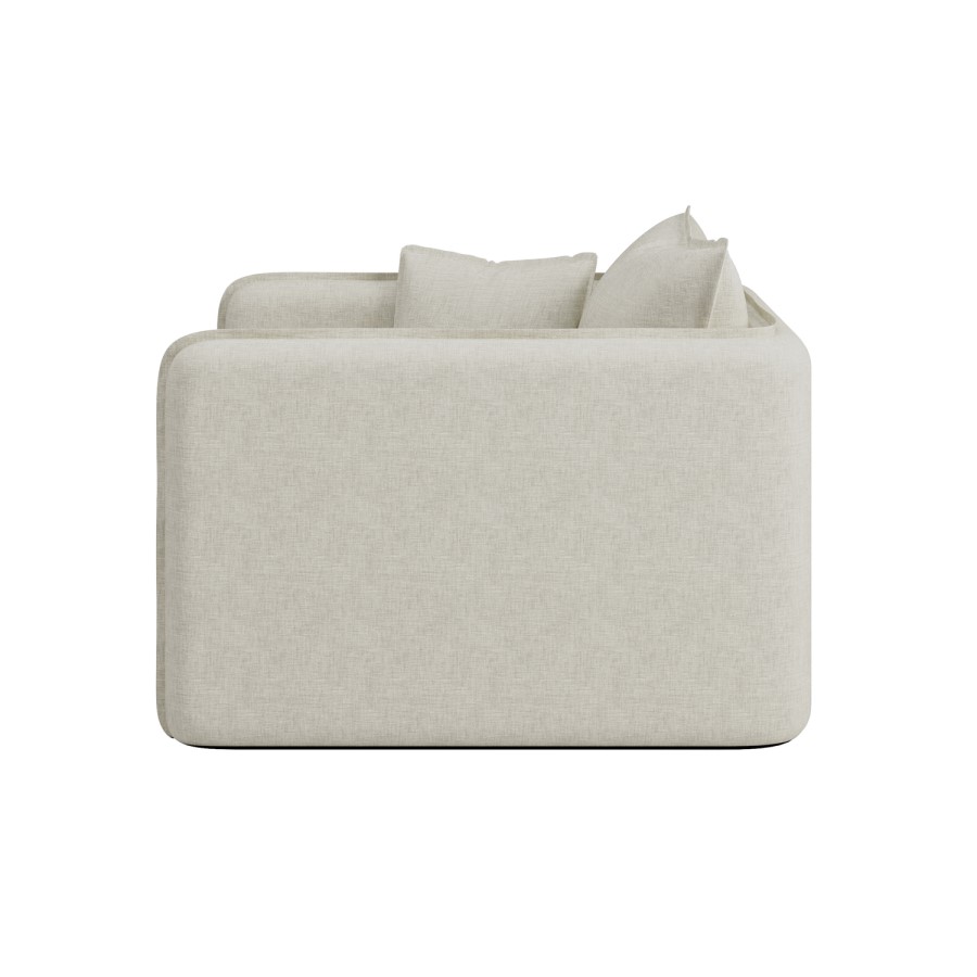 Cream Linen Look Armchair - Lorelai 