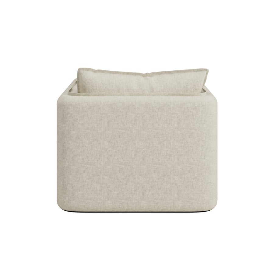 Cream Linen Look Armchair - Lorelai 