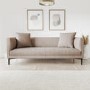 Scandi Beige Faux Leather 3 Seater Sofa - Lorelei