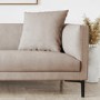 Scandi Beige Faux Leather 3 Seater Sofa - Lorelei