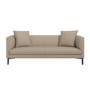 Scandi Beige Faux Leather 3 Seater Sofa - Lorelei