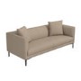 Scandi Beige Faux Leather 3 Seater Sofa - Lorelei