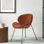 Burnt Orange Chenille Fabric Office Chair - Lorla