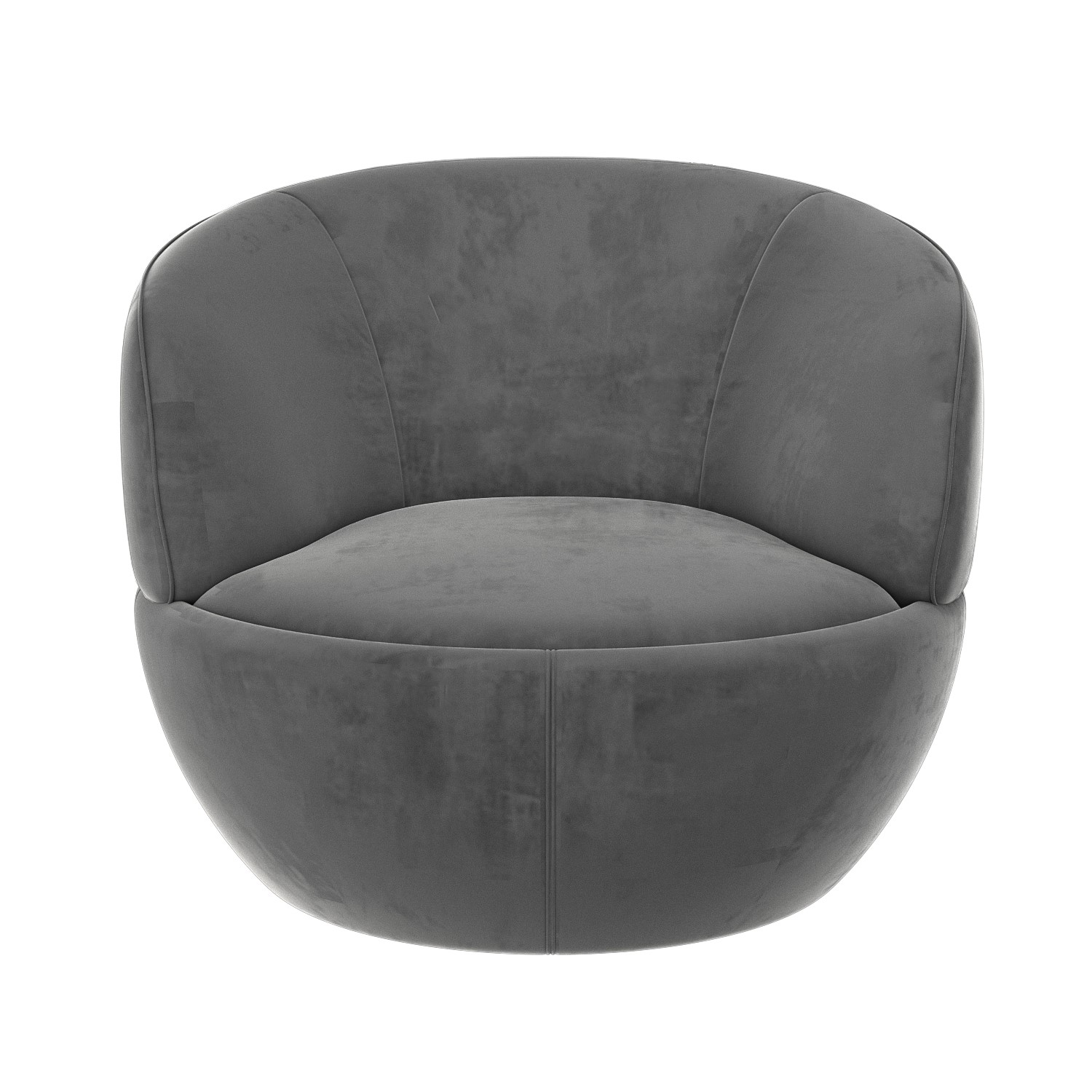 Grey Velvet Tub Armchair - Lorna - Furniture123