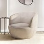 GRADE A1 - Beige Velvet Tub Armchair - Lorna