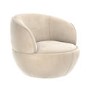 GRADE A1 - Beige Velvet Tub Armchair - Lorna