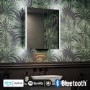 Sensio Luka Double Door Chrome Mirrored Bathroom Cabinet with Lights, Built in Alexa and Bluetooth 660 x 700mm