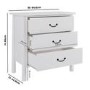 White 3 Drawer Chest of Drawers - Loretta