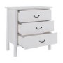 White 3 Drawer Chest of Drawers - Loretta